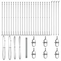 Ogrodzenie z słupkami Srebrny 1.5 x 50 m Stal