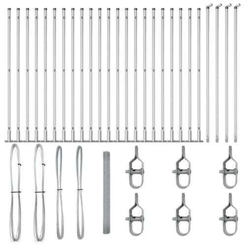 Ogrodzenie z słupkami Srebrny 1.5 x 50 m Stal na Arena.pl