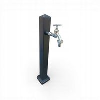 Kran ogrodowy YaPko Aris Mini 50cm nierdzewny kolor czarny