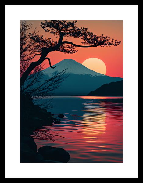 Plakat 20,5x28,4cm Góra Wieczorem zdjęcie 3