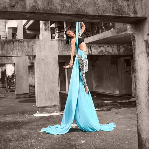 Szarfa akrobatyczna, chusta aerial silk 7 metrów Wybierz kolor na Arena.pl