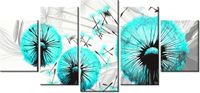 70CM 150CM OBRAZ 5 ELEM DMUCHAWCE TURKUSIE ŚCIENNY
