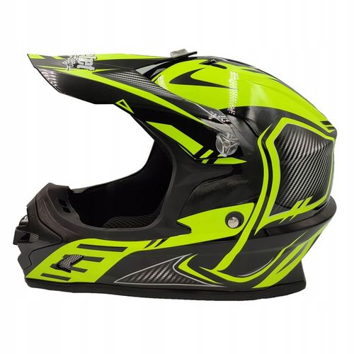 KASK CROSSOWY ENDURO NA CROSSA QUADA MOTOR ROWER LEKKI NA PREZENT ZESTAW S na Arena.pl