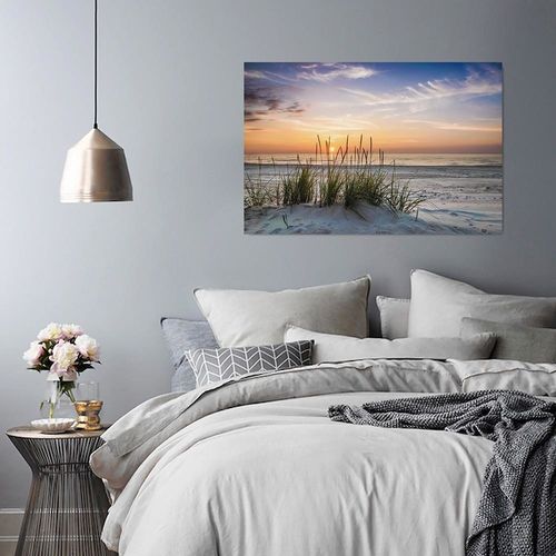 Obraz na płótnie - Canvas, Trawa na plaży 70x100 na Arena.pl