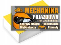 Wizytówki firmowe reklamowe 200szt TWOJA NAZWA FIRMY MECHANIKA POJAZDOWA
