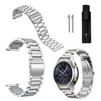 Pasek do Samsung Galaxy Watch 3 4 5 Active metalowy bransoleta 20mm srebrny