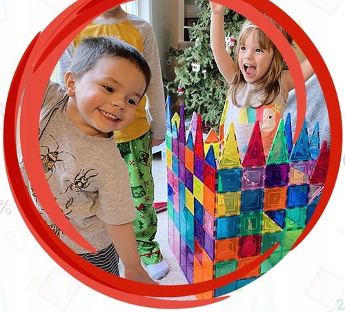 Klocki magnetyczne konstrukcyjne wersja podróżna dla dzieci edukacyjne 30el na Arena.pl