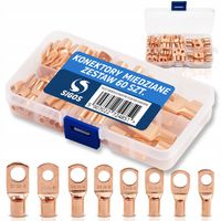 DUŻY ZESTAW KONEKTORY OCZKOWE MIEDZIANE OCZKA KOŃCÓWKI KABLOWE OCZKOWE