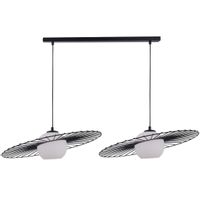 LAMPA wisząca SOL 32040 Sigma metalowa OPRAWA druciana ZWIS modernistyczny szklana kula ball czarna biała