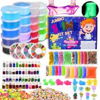 Zestaw do robienia slime gluty jumbo box gniotki brokat akcesoria formy żel