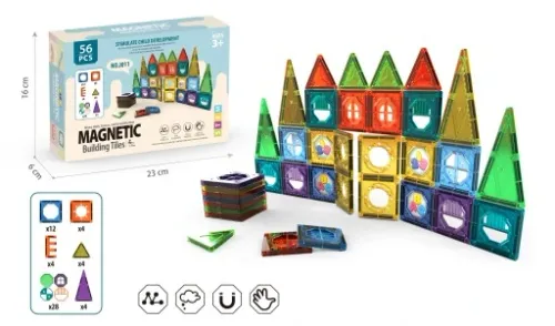 KLOCKI MAGNETYCZNE KONSTRUKCYJNE DUŻE PANELE 3D na Arena.pl