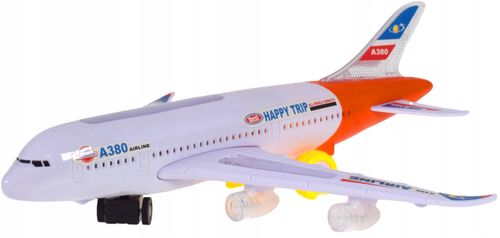 Interaktywny samolot pasażerski gra, świeci, jeździ, dźwięk i światła LED na Arena.pl