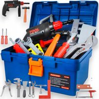 SKRZYNKA Z NARZĘDZIAMI WARSZTAT ZABAWKOWY ZESTAW W WALIZCE DZIECI PREZENT