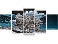 70CM 150CM ZEGAR 5 ELEM SILNE DRZEWA DRUK OBRAZ