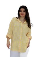 Koszula w kratkę Luna Biało-żółta UNI