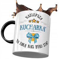 Kubek Czarny Kucharki Najlepsza Kucharka Prezent Z Nadrukiem Ze Zdjęciem