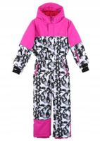 Kombinezon zimowy narciarski dziecięcy jednoczęściowy pingwiny 104 110