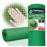 Siatka Plastikowa PVC Ogrodzenie 1,5x50m Dla Kur Rabatkowa Ziel. Wzmacniana