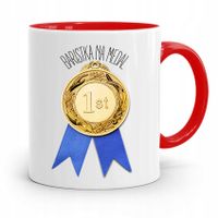 Dla Baristy Baristki Kawiarki Kubek Czerwony Z Nadrukiem Ze Zdjęciem