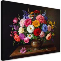 Obraz do salonu sypialni biura, Martwa natura bukiet kwiatów 30x20