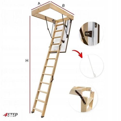 Schody Strychowe Wyłaz na Strych 4STEP GREENLINE 120x80 35mm 1,05 na Arena.pl