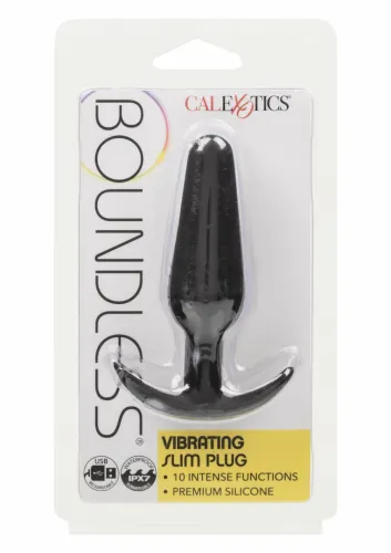 calexotics boundless vibrating slim plug silikonowy, wibrujący, czarny na Arena.pl