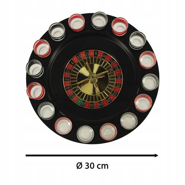 IMPREZOWA RULETKA ALKOHOLOWA GRA ZESTAW 16 KIELISZKÓW zdjęcie 2