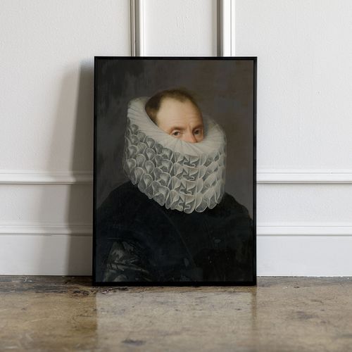 Plakat portret biała koronka 40x50 cm na Arena.pl