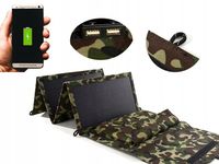 PRZENOŚNY PANEL SŁONECZNY 4 PANELE 2xUSB 20W MATA SOLARNA SKŁADNA W GÓRY