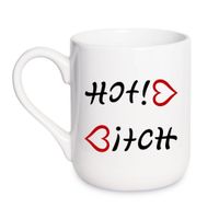 KUBEK "HOT BITCH" Wzór - Elegant Coffee 330 ml