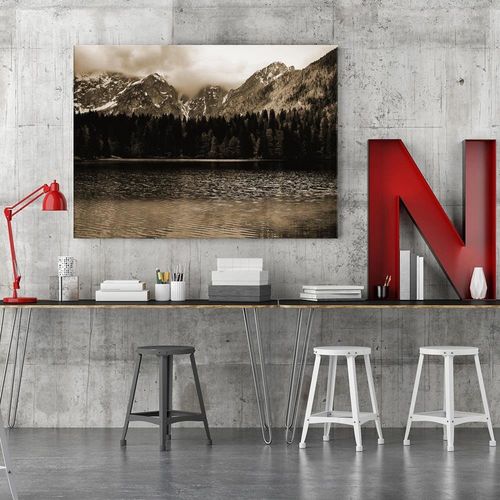 Obraz na płótnie - Canvas, Góry nad jeziorem 1 90x60 na Arena.pl
