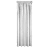 Zasłona gotowa MARLENE 140x270 biała srebrny nadruk taśma