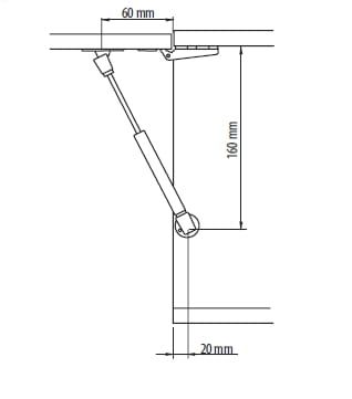Podnośnik gazowy MINI 60N zdjęcie 4