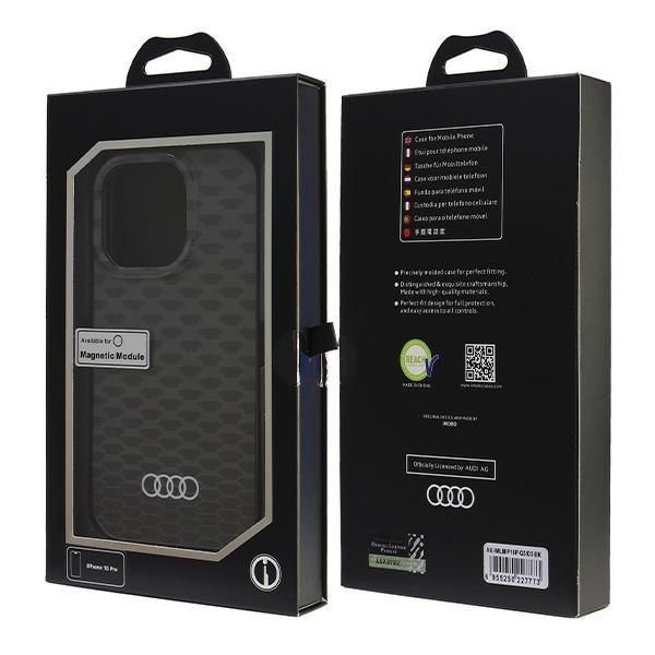 Audi IML Stitching Pattern MagSafe iPhone 16 Pro 6.3" czarny/black hardcase zdjęcie 7