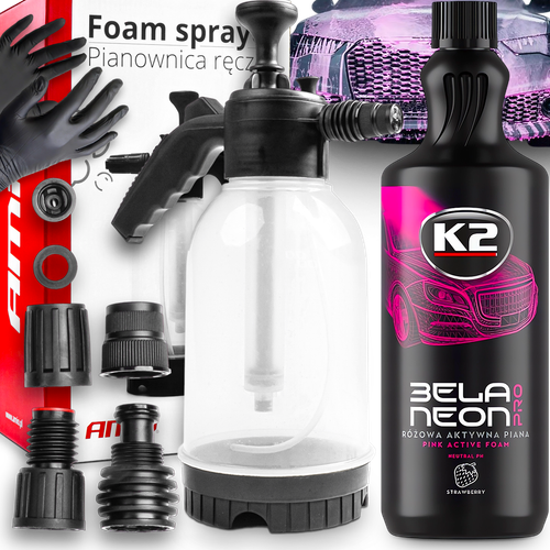 PIANOWNICA RĘCZNA aktywna piana foam K2 BELA NEON mycie wstępne samochodu na Arena.pl
