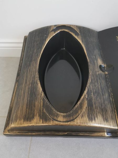 KSIĘGA na grób Podkład do stroików sztucznych Czarna ze złotym z doniczką zdjęcie 5