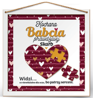 ramka 22x22cm puzzle 3d kochana babcia prawdziwy skarb