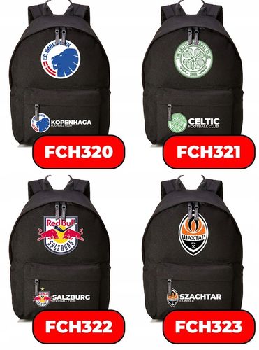 Plecak Szkolny Czarny REAL MADRID Kluby Piłkarskie Piłkarze Sportowe Wzory na Arena.pl