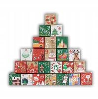 ZESTAW PUDEŁEK KALENDARZA ADWENTOWEGO 24 KARTONIKI 7x7x7 CM