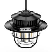 Lampka KEMPINGOWA Wisząca do 95 godzin 4400mAh 4 TRYBY Ciepłe ŚWIATŁO Retro