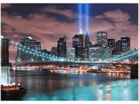 50X70CM PANORAMA MANHATTANU OBRAZ POKOJU DREWNINE