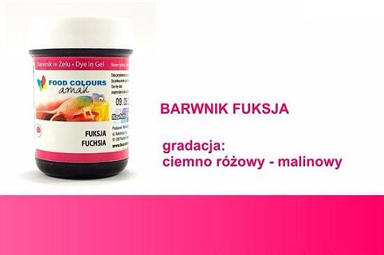 BARWNIK SPOŻYWCZY W ŻELU - 35g - FUKSJA zdjęcie 2