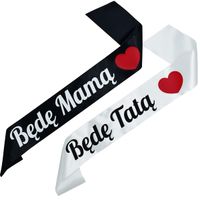 Zestaw Będę Mamą i Będę Tatą , z serduszkiem