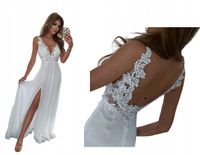 TESLA BIAŁA DŁUGA SUKNIA ślubna 2XL