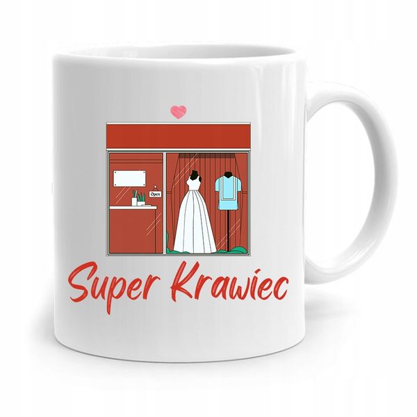 Kubek Prezent Krawcowej Krawca Super Krawiec Z Nadrukiem Ze Zdjęciem zdjęcie 1