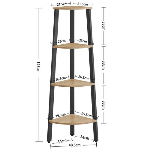 Regał Narożny - sonoma - LLS034B11 na Arena.pl
