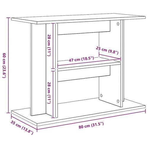 Szafka pod akwarium, czarny dąb, 80x35x60 cm na Arena.pl
