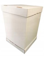 PUDEŁKO KARTON OPAKOWANIE NA TORT PIĘTROWY WYSOKI 34x34x45 cm (5 sztuk)