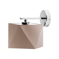 Kinkiet ścienny do salonu z beżowym kloszem PATNA