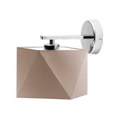 Kinkiet ścienny do salonu z beżowym kloszem PATNA